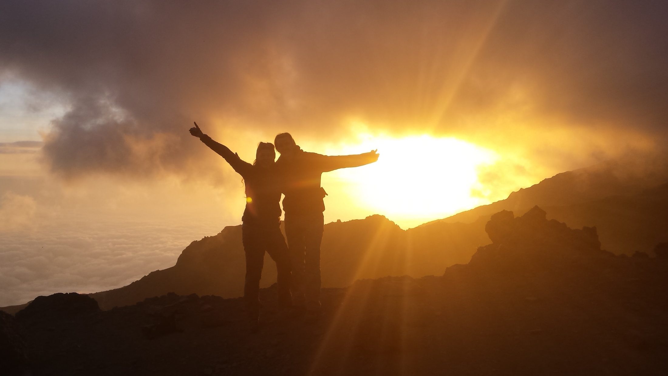 Mike Jones at sunrise on Kilimanjaro